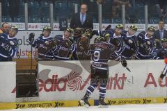 DEL - ERC Ingolstadt - Thomas Sabo Ice Tigers - Brandon Buck (9) erzielt das 1:0, Tor Jubel an der Bande