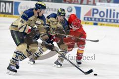 DEL - ERC Ingolstadt - Düsseldorfer EG  - Jared Ross (#42 ERC Ingolstadt) - Jeffrey Szwez (#10 ERC Ingolstadt) - Foto: Jürgen Meyer