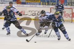 DEL - ERC Ingolstadt - Thomas Sabo Ice Tigers - Christoph Gawlik (#19 ERC Ingolstadt) - Patrick Reimer #17 Nürnberg - Patrick Hager (#52 ERC Ingolstadt) - Foto: Jürgen Meyer