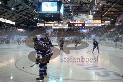 DEL - Eishockey - Playoff - Spiel 5 - ERC Ingolstadt - DEG Düsseldorf - Fans Spruchband Choreographie Fahnen