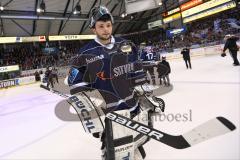 DEL - Eishockey - ERC Ingolstadt - Hamburg Freezers - Sieg im letzten DEL Spiel der Saison, 9:0 im Einsatz Torwart Marco Eisenhut (ERC 31)