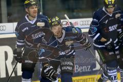 DEL - Eishockey - PlayOff - ERC Ingolstadt - Iserlohn Roosters - 1. Spiel - Tor Jubel durch Patrick Hager (ERC 52) 4:2