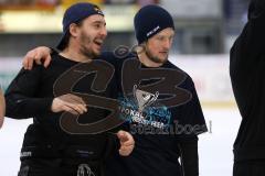 DEL - Eishockey - Playoff - Spiel 5 - ERC Ingolstadt - DEG Düsseldorf - ERC Sieg 6:2 Finaleinzug - Jean-Francois Boucher (ERC 84) Patrick Hager (ERC 52)