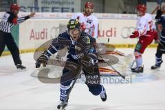 DEL - Eishockey - Playoff - Spiel 3 - ERC Ingolstadt - DEG Düsseldorf - Siegtor durch Patrick Hager (ERC 52), Torhüter Tyler Beskorowany (DEG 39)keine Chance Jubel