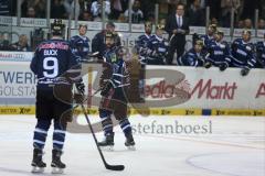 DEL - Eishockey - Finale 2015 - Spiel 2 - ERC Ingolstadt - Adler Mannheim - Tor Dustin Friesen (ERC 14) Jubel, wird nicht gegeben