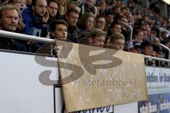 DEL - Play Off - Finale - Spiel 4 ERC Ingolstadt - Adler Mannheim - Fanbanner an der Bande - Foto: Jürgen Meyer