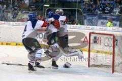 DEL - Eishockey - Finale 2015 - Spiel 6 - ERC Ingolstadt - Adler Mannheim - 1:3 - Sieg Mannheim Deutscher Meister 2015 - Torwart Dennis Endras (MAN 44)