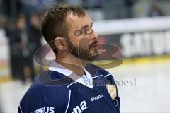 DEL - Eishockey - Finale 2015 - Spiel 2 - ERC Ingolstadt - Adler Mannheim - vor dem Spiel Fans Nationalhymne Panther Thomas Greilinger (ERC 39)