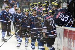 DEL - Playoff - Viertelfinale - 7. Spiel - ERC Ingolstadt - Iserlohn Roosters - Christoph Gawlik (#19 ERC Ingolstadt) freut sich über sein Tor - Foto: Jürgen Meyer