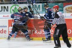 DEL - Eishockey - Finale 2015 - Spiel 2 - ERC Ingolstadt - Adler Mannheim - Tor 3:1 Jubel Brandon Buck (ERC 9) Assist Thomas Greilinger (ERC 39)