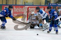 Schülerbundesliga - ERC Ingolstadt Schüler - EV Weiden  - Hess Simon #12 ERC Ingolstadt - Krös Julian Torwart Weiden - Enk Benedikt #68 weiss Weiden - Foto: Jürgen Meyer