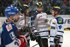 DEL - Eishockey - Finale 2015 - Spiel 5 - Adler Mannheim - ERC Ingolstadt - Michel Périard (ERC 6) Jeffrey Szwez (ERC 10) Christoph Gawlik (ERC 19)