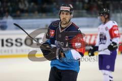 CHL - Champions Hockey League 2015 - ERC Ingolstadt - Braehead Clan - Brandon Buck (ERC 9) Mundschutz