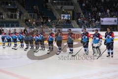 CHL - Champions Hockey League 2015 - ERC Ingolstadt - Braehead Clan - Aufstellung vor dem Spiel