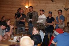 ERC Ingolstadt - Fan Stammtisch - 2016 - Vo li nach re - Sportdirektor Jiri Ehrenberger - Stadionsprecher Johannes Langer - Geschäftsführer Claus Gröbner - Benedikt Kohl (#34 ERC Ingolstadt) - Fabio Wagner (#5 ERC Ingolstadt) - Foto: Jürgen Meyer