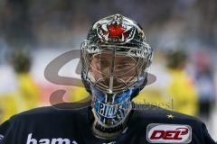 DEL - Eishockey - ERC Ingolstadt - Krefeld Pinguine - Saison 2015/2016 - Timo Pielmeier Torwart (#51 ERC Ingolstadt) - Maske - Torwartmaske - Foto: Meyer Jürgen