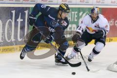 DEL - Eishockey - ERC Ingolstadt - EHC Red Bull München - John Laliberte (#15 ERC Ingolstadt) - Dehner Jeremy (#2 München) - Saison 2015/2016 - Foto: Meyer Jürgen