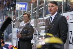 DEL - Eishockey - ERC Ingolstadt - Augsburger Panther - Saison 2015/2016 - Peppi Heiß (Co - Trainer ERC Ingolstadt) links - Kurt Kleinendorst (Trainer ERC Ingolstadt) rechts - Foto: Meyer Jürgen