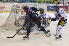 DEL - Eishockey - ERC Ingolstadt - Eisbären Berlin - Saison 2015/2016 - Brian Lebler (#7 ERC Ingolstadt) - Vehanen Petri Torwart (#31 Berlin) - Haase Henry (#4 Berlin) - Dupont Michael (#25 Berlin) - Foto: Jürgen Meyer