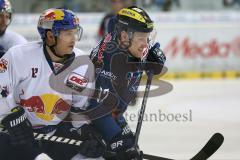 DEL - Eishockey - ERC Ingolstadt - EHC München Red Bull - rechts Alexander Barta (ERC 92) und links Christensen Mads