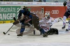 DEL - Eishockey - ERC Ingolstadt - Adler Mannheim - Saison 2015/2016 - Thomas Greilinger (#39 ERC Ingolstadt) - Endras Denis (#44 Mannheim) - Foto: Jürgen Meyer