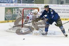 DEL - Eishockey - ERC Ingolstadt - Adler Mannheim - Saison 2015/2016 - Emery Raymond Torwart(#30 Mannheim) - Tomas Kubalik (#81 ERC Ingolstadt) - Foto: Meyer Jürgen