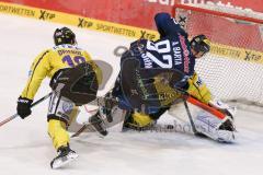 DEL - Eishockey - ERC Ingolstadt - Krefeld Pinguine - Saison 2015/2016 - Alexander Barta (#92 ERC Ingolstadt) - Patrick Galbraith Torwart (#31 Krefeld)  - Foto: Meyer Jürgen