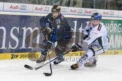 DEL - Eishockey - ERC Ingolstadt - Augsburger Panther - Saison 2015/2016 - Brandon Buck (#9 ERC Ingolstadt) - Ivan Ciernik (#27 Augsburg)  - Foto: Meyer Jürgen