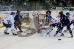 DEL - Eishockey - ERC Ingolstadt - Adler Mannheim - Saison 2015/2016 - Thomas Greilinger (#39 ERC Ingolstadt) - Brian Lebler (#7 ERC Ingolstadt) - Endras Denis (#44 Mannheim) - Joudrey Andrew (#11 Mannheim) - Foto: Jürgen Meyer