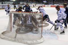 DEL - Eishockey - ERC Ingolstadt - Iserlohn Roosters - Saison 2015/2016 - Timo Pielmeier Torwart (#51 ERC Ingolstadt) - Patrick McNeill (#2 ERC Ingolstadt) - Petr Taticek (#17 ERC Ingolstadt) - Foto: Meyer Jürgen