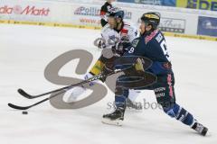 DEL - Eishockey - ERC Ingolstadt - Eisbären Berlin - Saison 2015/2016 - Brandon Buck (#9 ERC Ingolstadt) - Dupont Michael (#25 Berlin) - Foto: Meyer Jürgen