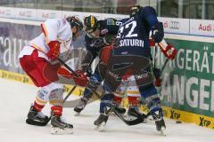 DEL - Eishockey - ERC Ingolstadt - Düsseldorfer EG - Saison 2015/2016 - Salcido Brian (#22 ERC Ingolstadt) - Brandon Buck (#9 ERC Ingolstadt) - Foto: Meyer Jürgen