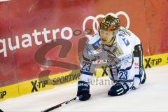 DEL - Eishockey - ERC Ingolstadt - Iserlohn Roosters - verletzt am Boden Raymond Robert (#23 Iserlohn)