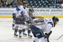 DEL - Eishockey - Eisbären Berlin - ERC Ingolstadt - Saison 2016/2017 - Jean-Francois Jacques (#44 ERCI) - Brian Salcido (#22 ERCI) - beim Bully - Foto: Meyer Jürgen