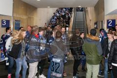 DEL - Eishockey - Eisbären Berlin - ERC Ingolstadt - Sonderzug - Saison 2016/2017 - Fans bei der Ankunft in Berlin - Foto: Meyer Jürgen