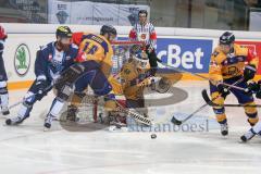 CHL- Eishockey - ERC Ingolstadt - Lukko Rauma - Saison 2016/2017 - Thomas Pielmeier (#50 ERCI) - Steven Seigo (Nr.16, Lukko Rauma) - Goalkeeper Antti Karjalainen (Nr.46, Lukko Rauma) - Lauri Tukonen (Nr.23, Lukko Rauma) - Foto: Meyer Jürgen