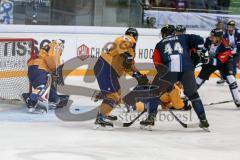 CHL- Eishockey - ERC Ingolstadt - Lukko Rauma - Saison 2016/2017 - Goalkeeper Antti Karjalainen (Nr.46, Lukko Rauma) - Jean-Francois Jacques (#44 ERCI) - Foto: Meyer Jürgen