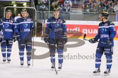 DEL - Eishockey - ERC Ingolstadt - Schwenninger Wild Wings - Saison 2016/2017 - David Elsner (#61 ERCI) - Benedikt Schopper (#11 ERCI) - Fabio Wagner (#5 ERCI) - Benedikt Kohl (#34 ERCI) - Foto: Meyer Jürgen