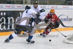 DEL - Eishockey - ERC Ingolstadt - Fischtown Pinguins - Saison 2016/2017 - Darryl Boyce (#10 ERCI)  - Thomas Oppenheimer (#8 ERCI) - Wade Bergmann (#47 Bremerhaven) - Foto: Meyer Jürgen