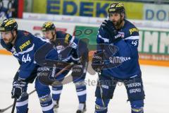 DEL - Eishockey - ERC Ingolstadt - Augsburger Panther - Saison 2016/2017 - Jean-Francois Jacques (#44 ERCI) - David Elsner (#61 ERCI) - Dustin Friesen (#14 ERCI) - Foto: Meyer Jürgen