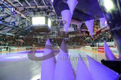 DEL - Eishockey - ERC Ingolstadt - Schwenninger Wild Wings - vor dem Einlauf, Pantherkopf Nebel Saturn Arena