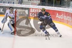 DEL - Eishockey - ERC Ingolstadt - Krefeld Pinguine - Saison 2016/2017 - Jean-Francois Jacques (#44 ERCI) - Kyle Sonnenburg (#34 Krefeld) - Foto: Meyer Jürgen