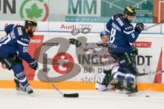 DEL - Eishockey - ERC Ingolstadt - Augsburger Panther - Saison 2016/2017 - Timo Pielmeier Torwart (#51 ERCI) - Thomas Oppenheimer (#8 ERCI) - Foto: Meyer Jürgen