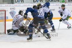 DEL - Eishockey - ERC Ingolstadt - Straubing Tigers - Saison 2016/2017 - Danny Irmen (#19 ERCI) mit dem 1:0 Führungstreffer - Pätzold Dimitri Torwart (#32 Straubing) Jubel - Foto: Meyer Jürgen