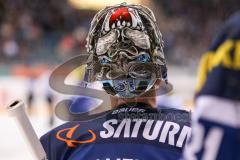 DEL - Eishockey - ERC Ingolstadt - Krefeld Pinguine - Saison 2016/2017 - Timo Pielmeier Torwart (#51 ERCI) # Maske von Timo Pielmeier Torwart (#51 ERCI) - Foto: Meyer Jürgen