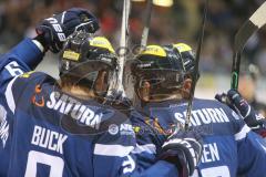 DEL - Eishockey - ERC Ingolstadt - Iserlohn Roosters - Saison 2016/2017 - Der 2:2 Ausgleichstreffer von Danny Irmen (#19 ERCI) - jubel - Foto: Meyer Jürgen