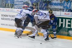 DEL - Eishockey - ERC Ingolstadt - Schwenninger Wild Wings - Saison 2016/2017 - John Laliberte (#15 ERCI) - Brandon Buck (#9 ERCI) - 7 Sascha Goc C Schwenninger Wild Wings) - Foto: Meyer Jürgen