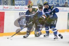 DEL - Eishockey - ERC Ingolstadt - Grizzlys Wolfsburg - Saison 2016/2017 - Danny Irmen (#19 ERCI) - David Elsner (#61 ERCI) - Foto: Meyer Jürgen