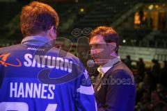DEL - Eishockey - ERC Ingolstadt - Saison 2016/2017 - Saisonabschlussfeier - Claus Gröbner im Gespräch mit Hannes Langer - Foto: Meyer Jürgen
