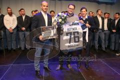 DEL - Eishockey - ERC Ingolstadt - Saison 2016/2017 - Saisonabschlussfeier - Olaf Büttner mitte - John Laliberte (#15 ERCI) links - Claus Gröbner rechts - Foto: Meyer Jürgen